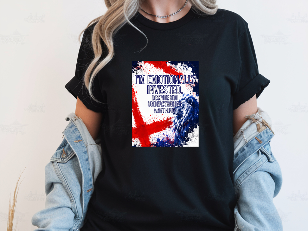 Emotionally Invested. World Cup 2026 Funny England Football T Shirt
