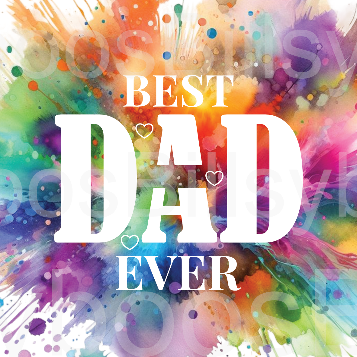 Personalised Best Dad Ever Design PNG