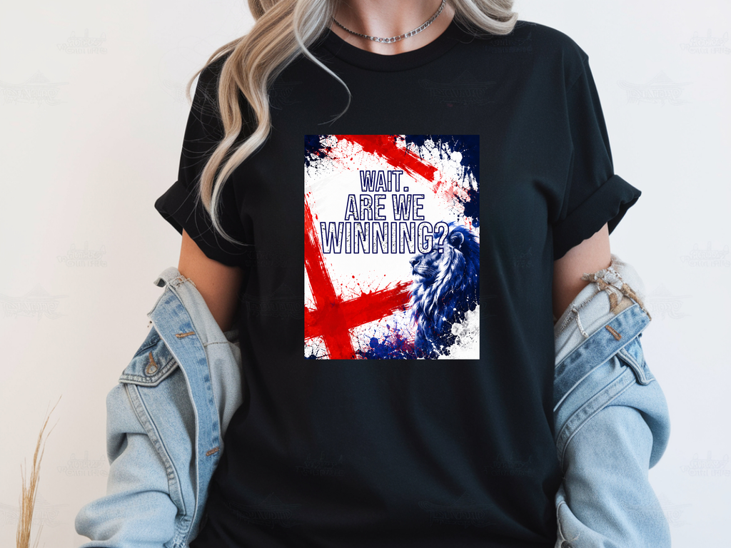 Wait. Are We Winning? Funny England Football T Shirt
