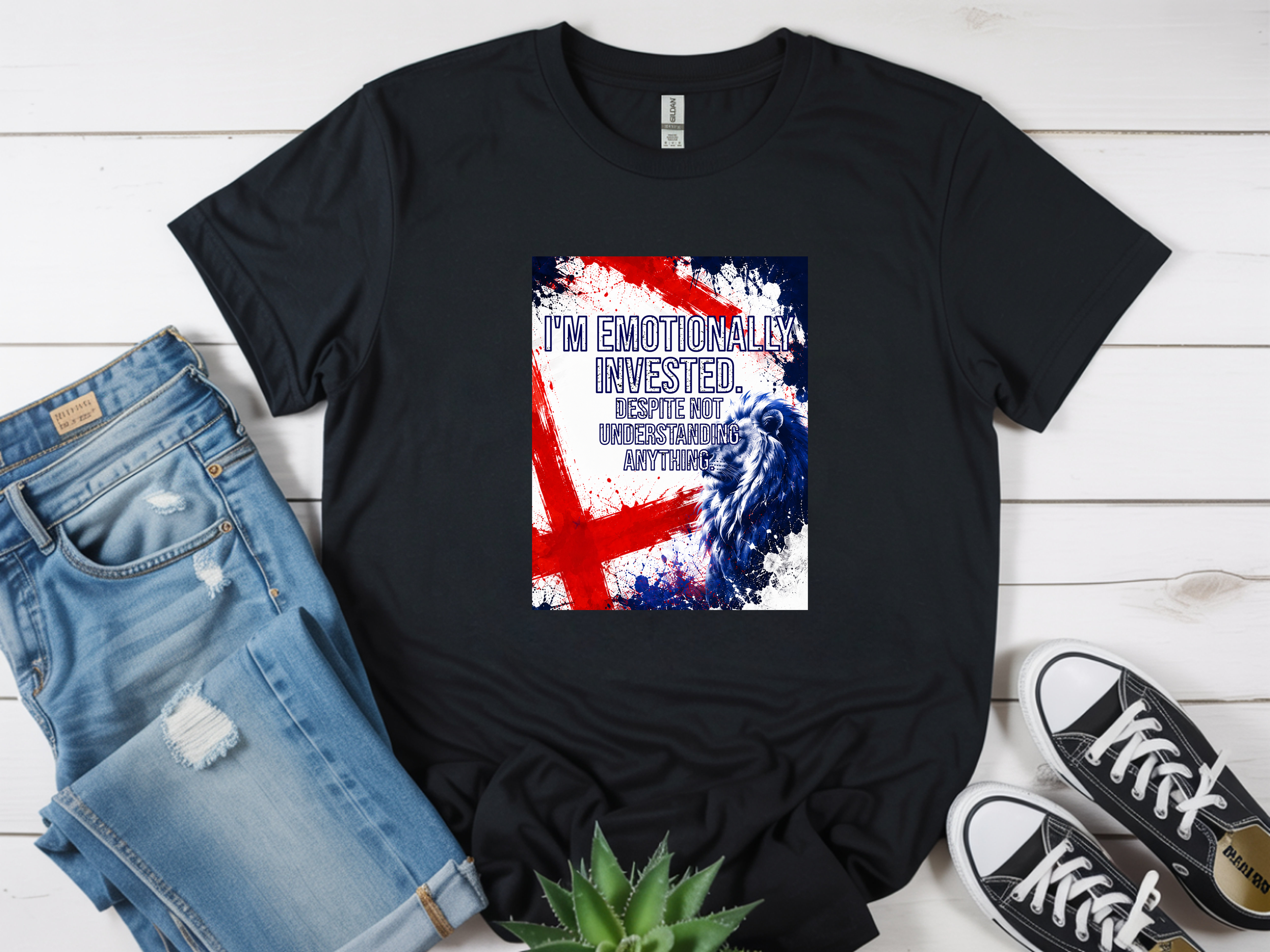 Emotionally Invested. World Cup 2026 Funny England Football T Shirt