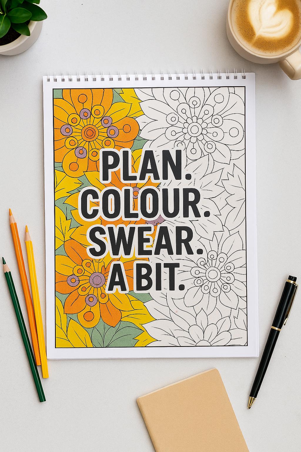 2026 Adult Swear Word Colouring Wall Calendar
