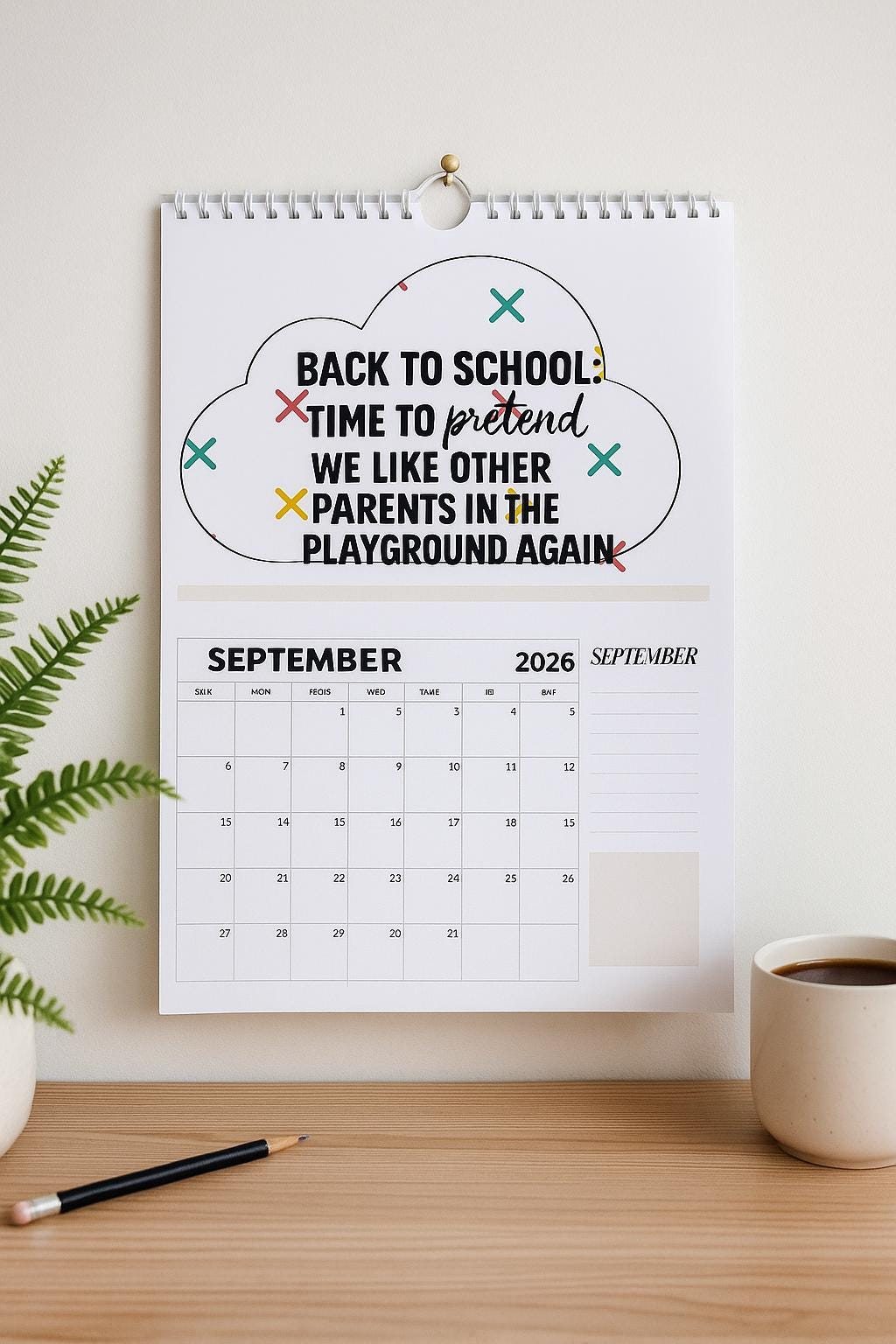 Another Year of Parenting Chaos 2026 Wall Calendar