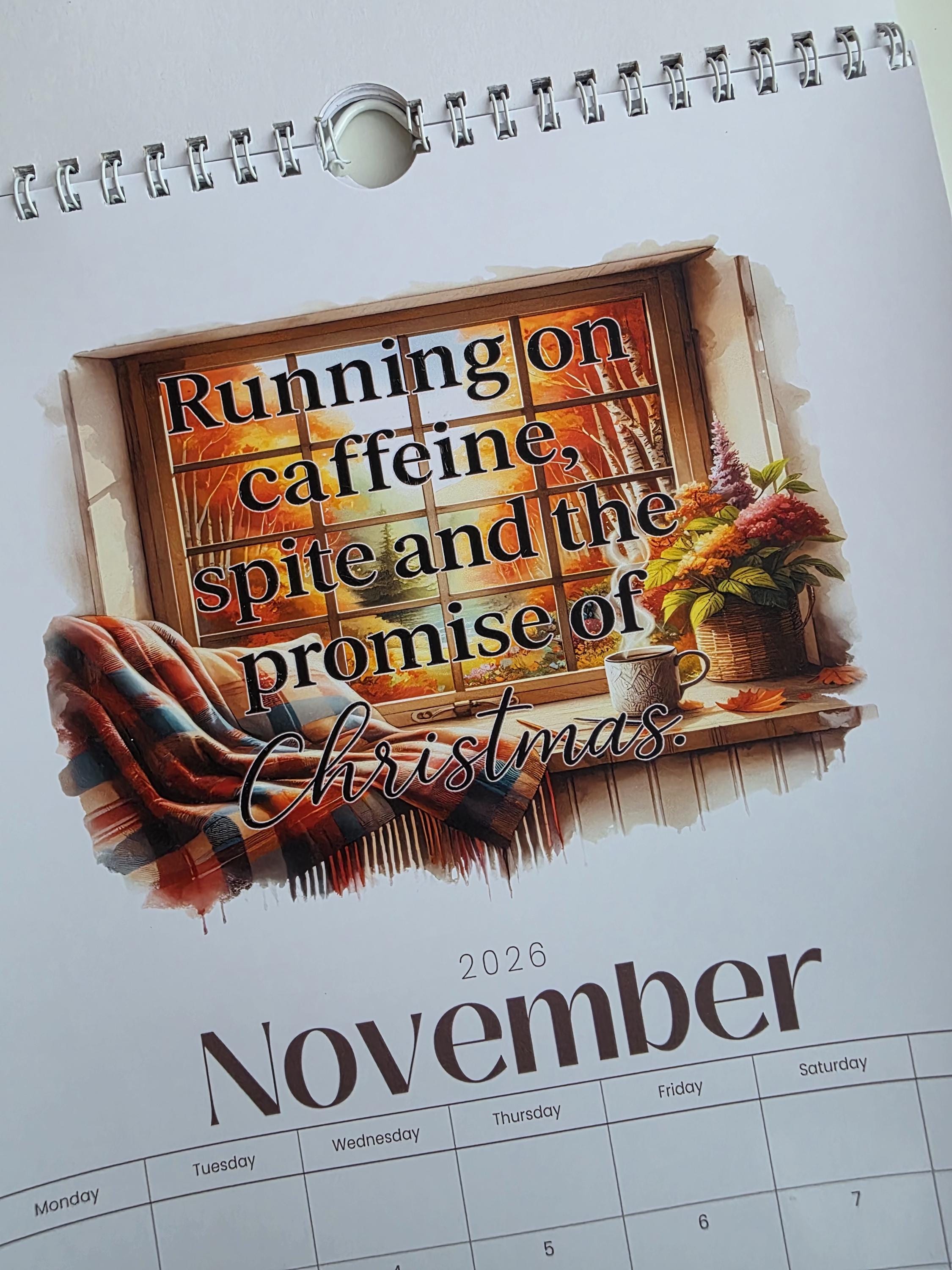 Funny Sarcastic 2026 Wall Calendar