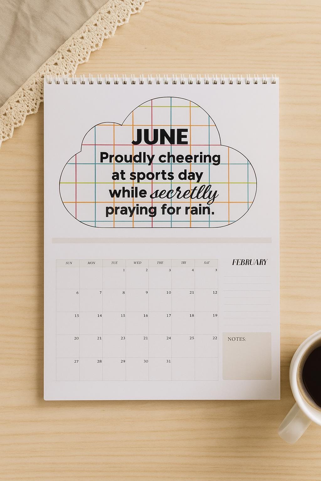 Another Year of Parenting Chaos 2026 Wall Calendar