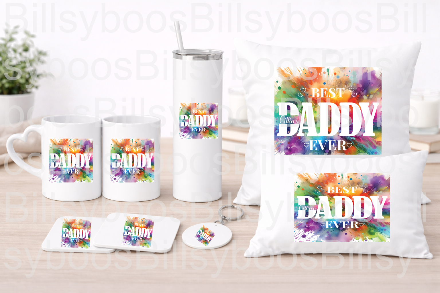 Personalised Best Dad Ever Design PNG